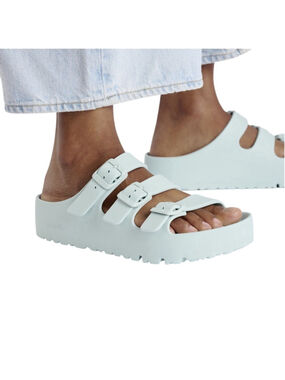 Birkenstock NWT Women's Florida III Platform EVA sandal in Surf Green in Sz 8